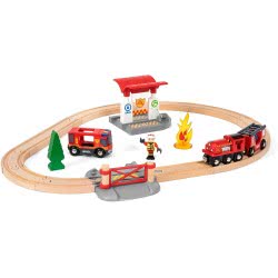 Brio World World Fire And Rescue Fire Fighter Set For Kids Age 3 Years And Up, Compatible With All  Train Sets 33815 73123503381