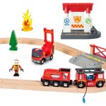 Brio World World Fire And Rescue Fire Fighter Set For Kids Age 3 Years And Up, Compatible With All  Train Sets 33815 73123503381