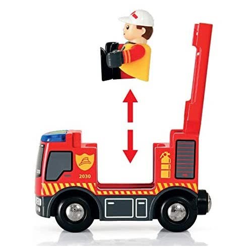 Brio World World Fire And Rescue Fire Fighter Set For Kids Age 3 Years And Up, Compatible With All  Train Sets 33815 73123503381