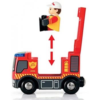 Brio World World Fire And Rescue Fire Fighter Set For Kids Age 3 Years And Up, Compatible With All  Train Sets 33815 73123503381