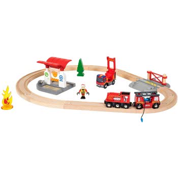 Brio World World Fire And Rescue Fire Fighter Set For Kids Age 3 Years And Up, Compatible With All  Train Sets 33815 73123503381