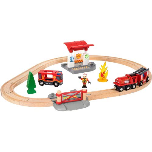 Brio World World Fire And Rescue Fire Fighter Set For Kids Age 3 Years And Up, Compatible With All  Train Sets 33815 73123503381