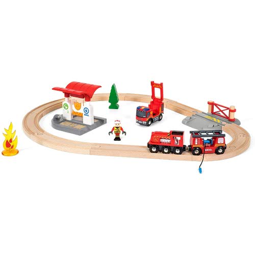 Brio World World Fire And Rescue Fire Fighter Set For Kids Age 3 Years And Up, Compatible With All  Train Sets 33815 73123503381