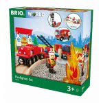 Brio World World Fire And Rescue Fire Fighter Set For Kids Age 3 Years And Up, Compatible With All  Train Sets 33815 73123503381