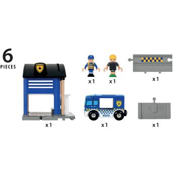 Brio World World Police Station For Kids Age 3 Years And Up Compatible With All  Train Sets 33813 7312350338133