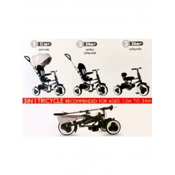 QPlay Rito Eva Wheels Ποδηλατάκι Με Τιμόνι Βόλτας Γκρι 01-1212037-01 686268624440