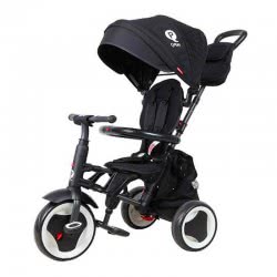 QPlay Rito Plus Eva Wheels Ποδηλατάκι Με Τιμόνι Βόλτας Μαύρο 01-1212041-02 5061047480120