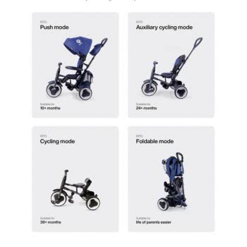 QPlay Rito Plus Eva Wheels Bicycle With Walking Steering Wheel 01-1212041-02 5061047480120