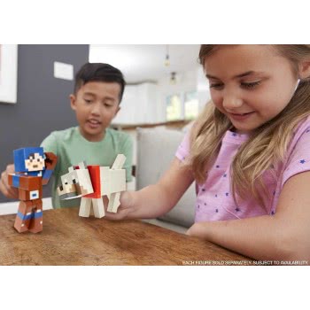 Mattel Minecraft Fusion Figures Wolf Figure GVV14 / GVV16 887961933185
