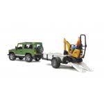 bruder Land Rover Με Καρότσα & Διαβολάκι CAT 02593 4001702025939
