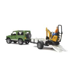 bruder Land Rover Με Καρότσα & Διαβολάκι CAT 02593 4001702025939