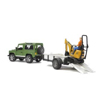 bruder Land Rover Με Καρότσα & Διαβολάκι CAT 02593 4001702025939