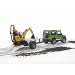 bruder Land Rover Με Καρότσα & Διαβολάκι CAT 02593 4001702025939