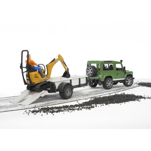 bruder Land Rover Με Καρότσα & Διαβολάκι CAT 02593 4001702025939