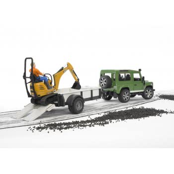 bruder Land Rover Με Καρότσα & Διαβολάκι CAT 02593 4001702025939