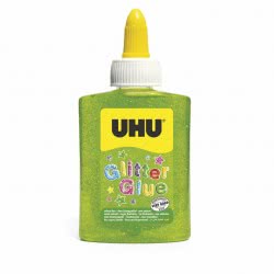 UHU Glitter Glue Green Bottle 90Gr 49962 4026700499605