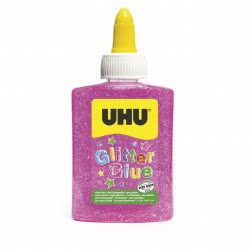 UHU Glitter Glue Blue Bottle 90Gr 49981 4026700499803