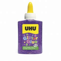 UHU Glitter Glue Purple Bottle 90Gr 49996 4026700499957