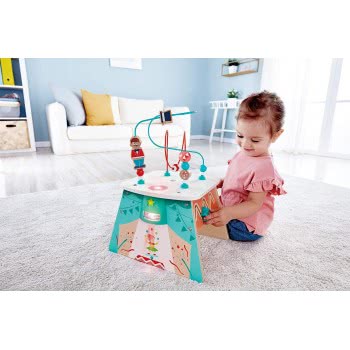 Hape Light-Up Circus Activity Cube - Multi-Sided Wooden Activity Toy E1813 6943478029729
