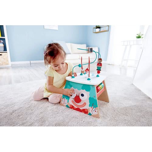 Hape Light-Up Circus Activity Cube - Multi-Sided Wooden Activity Toy E1813 6943478029729