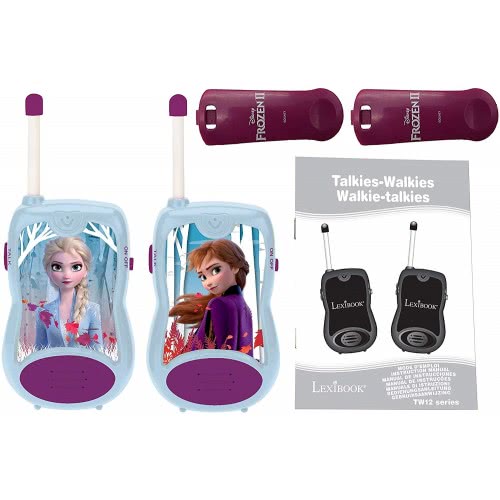 Lexibook Disney Frozen 2 Elsa Anna Walkie-Talkies, Communication Game For Children, Belt Clip For Transport, Battery, Blue 25.TW