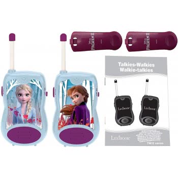Lexibook Disney Frozen 2 Elsa Anna Walkie-Talkies, Communication Game For Children, Belt Clip For Transport, Battery, Blue 25.TW