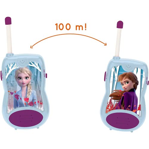 Lexibook Disney Frozen 2 Elsa Anna Walkie-Talkies, Communication Game For Children, Belt Clip For Transport, Battery, Blue 25.TW