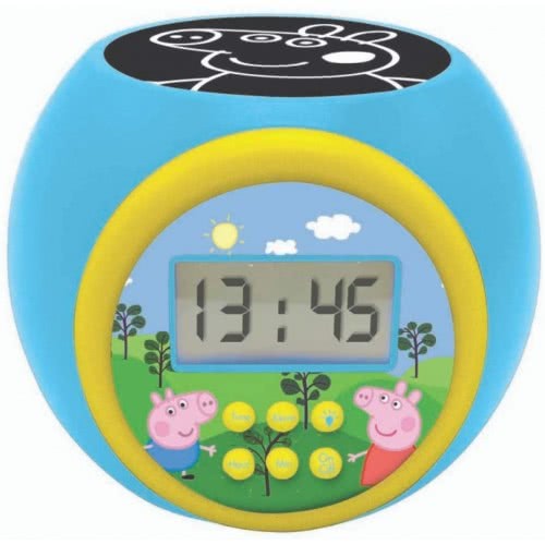 Lexibook Peppa Pig Projector Ξυπνητήρι Με Νυχτερινό Φως Με Χρονοδιακόπτη, Οθόνη Lcd 25.RL977PP 3380743083841