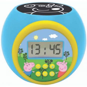Lexibook Peppa Pig Projector Ξυπνητήρι Με Νυχτερινό Φως Με Χρονοδιακόπτη, Οθόνη Lcd 25.RL977PP 3380743083841