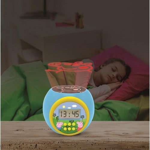 Lexibook Peppa Pig Projector Ξυπνητήρι Με Νυχτερινό Φως Με Χρονοδιακόπτη, Οθόνη Lcd 25.RL977PP 3380743083841