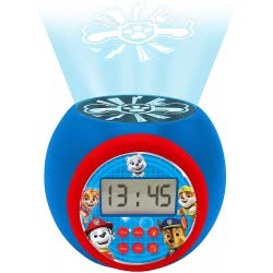 Lexibook Paw Patrol Marshall,Rubble,Chase,Stella And Everest Projector Alarm Clock With Snooze Function And Alarm Function ,Nigh