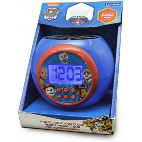 Lexibook Paw Patrol Marshall, Rubble, Chase, Stella Και Everest Projector Ξυπνητήρι Με Νυχτερινό Φως Με Χρονοδιακόπτη, Οθόνη Lcd