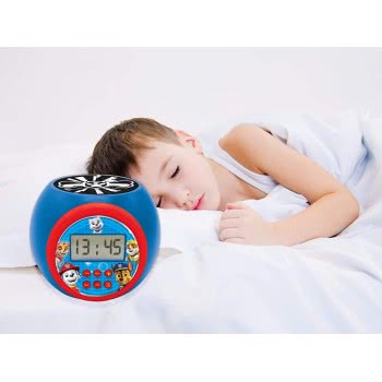 Lexibook Paw Patrol Marshall, Rubble, Chase, Stella Και Everest Projector Ξυπνητήρι Με Νυχτερινό Φως Με Χρονοδιακόπτη, Οθόνη Lcd