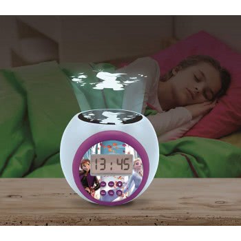 Lexibook Disney Frozen Projector With Snooze Alarm Function, Night Light With Timer, Lcd Screen, Battery Operated 25.RL977FZ 338