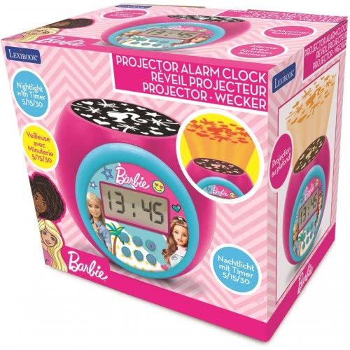 Lexibook Barbie Projector Ξυπνητήρι Με Νυχτερινό Φως Με Χρονοδιακόπτη, Οθόνη Lcd RL977BB 3380743083865