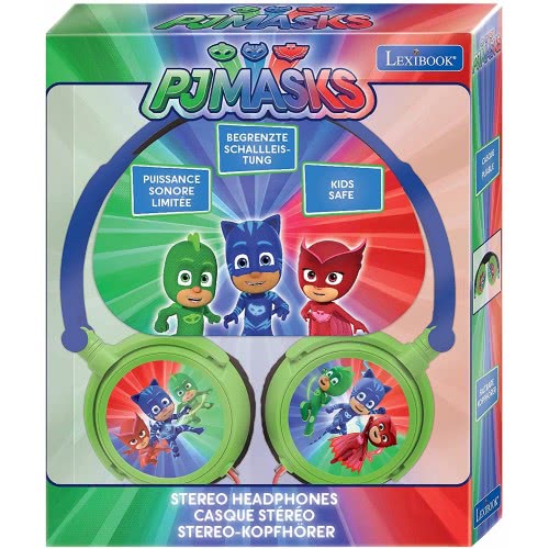 Lexibook Pj Masks Catboy Stereo Headphone, Safe Volume, Foldable And Adjustable, Blue/Green 25.HP015PJM 3380743068831