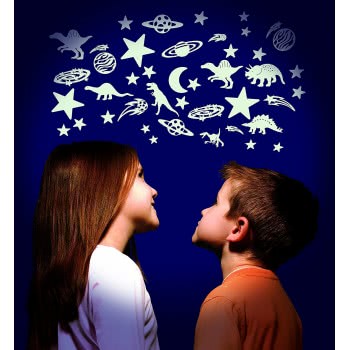 brainstorm The Original Glow Stars Company Cosmic Glow Moon And Stars B8600 5060122730693