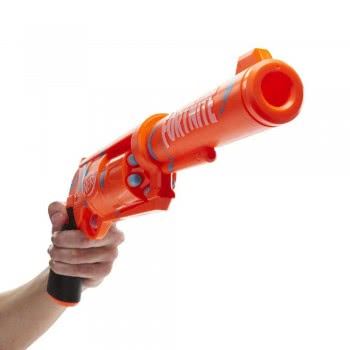 Hasbro Nerf Fortnite Six Shot Dart Blaster Camo Pulse Wrap, Hammer Action Priming, 6-Dart Drum, 6 Nerf Elite Darts F2678 5010993