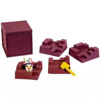 Mattel Minecraft Mini Mining Set Zombie Piglin Jockey GVL37 / GVL46 887961929331