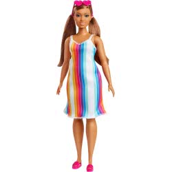 Mattel Barbie Loves The Planet - Barbie Loves The Ocean Rainbow Stripe Dress GRB35 / GRB38 887961899894