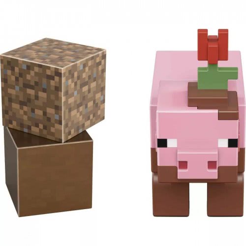 Mattel Minecraft Muddy Pig Figure 8 Cm GTP08 / GTP22 887961919301
