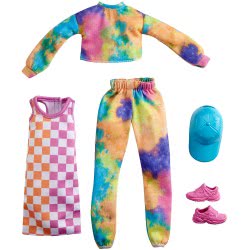 Mattel Fashions 2-Pack Clothing Set, 2 Outfits For  Doll Include Tie-Dye Joggers Και Sweatshirt GWC32 / GRC84 887961901382