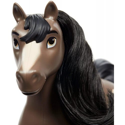 Mattel Spirit Untamed Herd Horse (Approx. 8-In), Moving Head, Bay Pinto With Long Black Mane Και Playful Stance, Great Gift For 