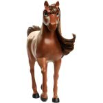 Mattel Spirit Untamed Herd Horse (Approx. 8-In), Moving Head, Chestnut Pinto With Long Black Mane Και Playful Stance, Great Gift