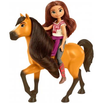 Mattel Dreamworks Spirit Lucky Doll (18 Cm) With 7 Moving Joints & Horse Spirit (20Cm) With Long Mane GXF20 / GXF21 887961955118