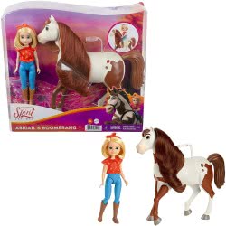 Mattel Dreamworks Spirit Abigail Κούκλα (18 Cm) With 7 Moving Joints Και Άλογο Boomerang (20Cm) GXF20 / GXF23 887961955125