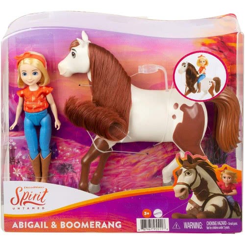 Mattel Dreamworks Spirit Abigail Κούκλα (18 Cm) With 7 Moving Joints Και Άλογο Boomerang (20Cm) GXF20 / GXF23 887961955125