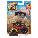 Mattel Hot Wheels Monster Trucks 1:64 Bone Shaker 2P Όχημα Με Αυτοκινητάκι GRH81 / GRH82 887961904895