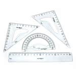 Keyroad Σετ 4 Τεμάχια Πλαστικού Χάρακα 20 Cm KR-971247 6954884546502
