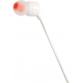 JBL T110 Purebass Ακουστικά Με Μικρόφωνο Άσπρο JBL1005 050036335577